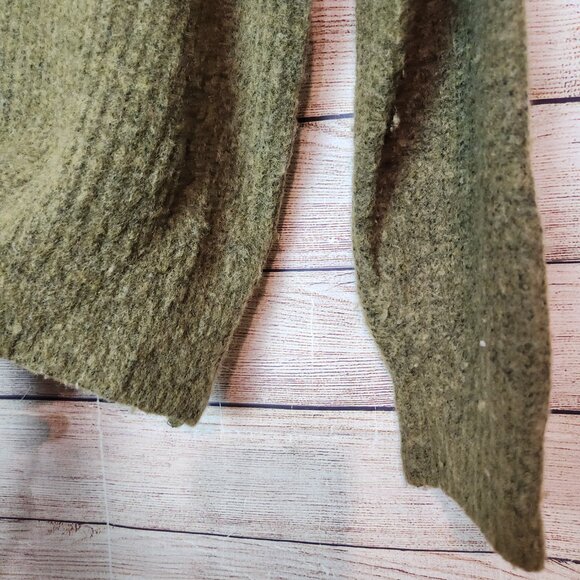 Madewell Sweater Women's M Hunter Green Wool Camel Hair Blend Crewneck Pullover - Picture 13 of 13